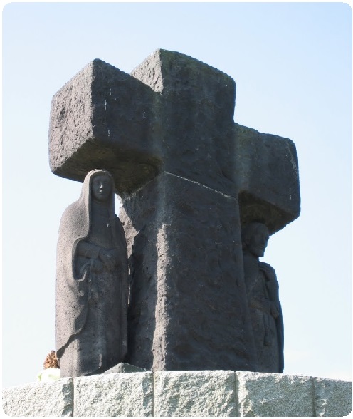 HolyFamilyoverlookingGermanMilitaryCemeteryatLaCambe
