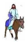 Jesus on donkey
